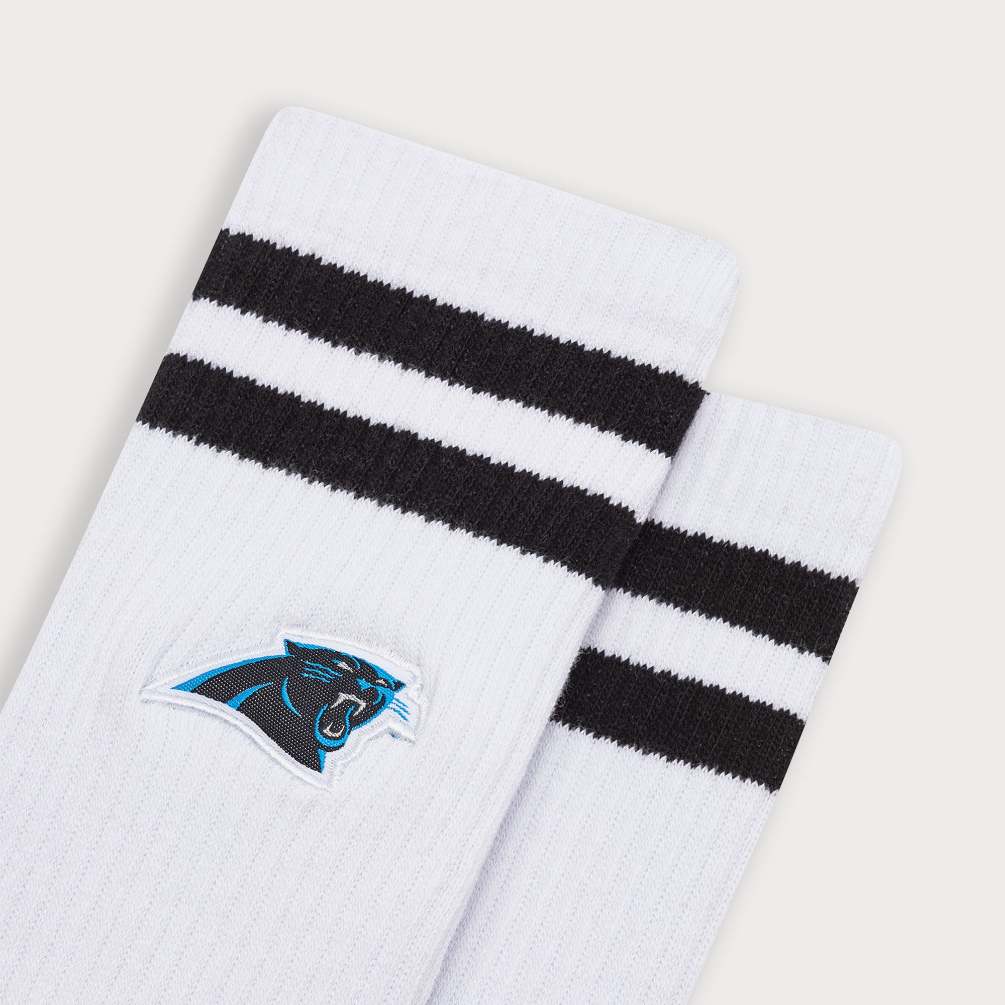 Carolina Panthers L&L '90 Classics NFL Crew Socks White