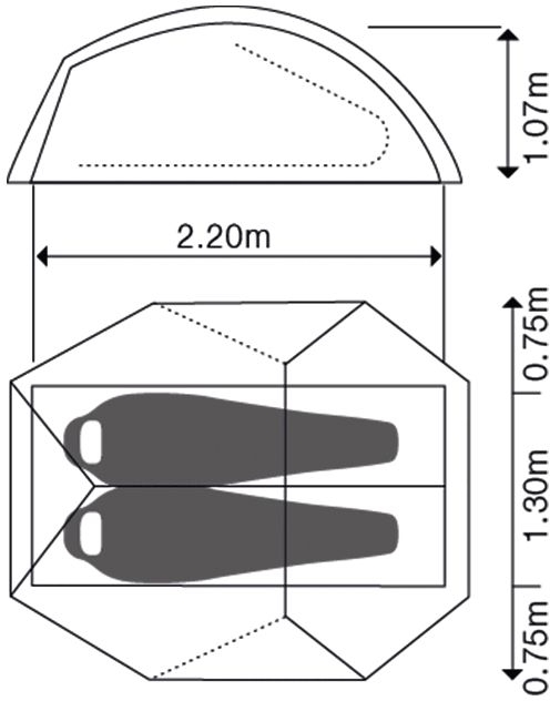 Exped Cassira 2 Tent - meadow