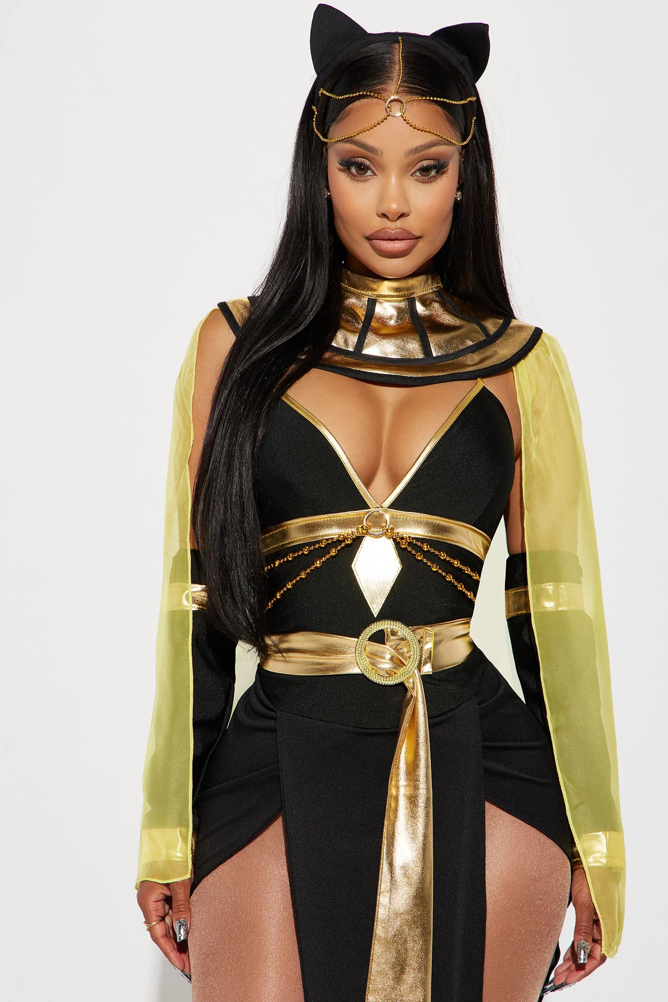Queen Of The Nile 4 Piece Costume Set - Black/Gold