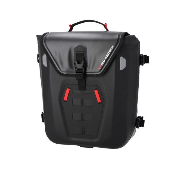 SW-MOTECH SysBag WP M saddlebags (17-23 liters x 1) with universal left adapter plate - BlackRef: Swm1363 / Bc.Sys.00.005.12000L
