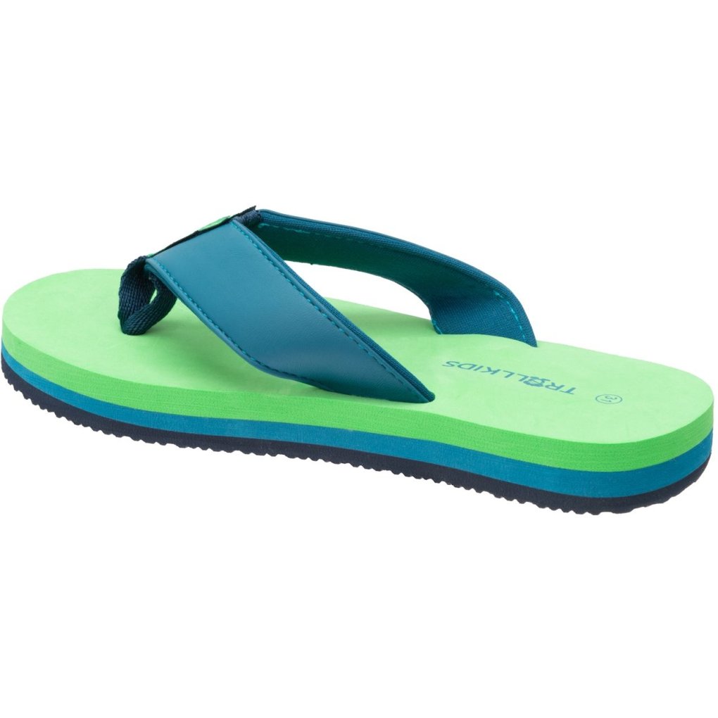 Trollkids Haukland Beach Sandal Kids - Fresh Green/Dark Marine/Mystic Blue