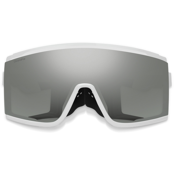 Smith Pursuit Glasses - White - ChromaPop Platinum Mirror | Clear