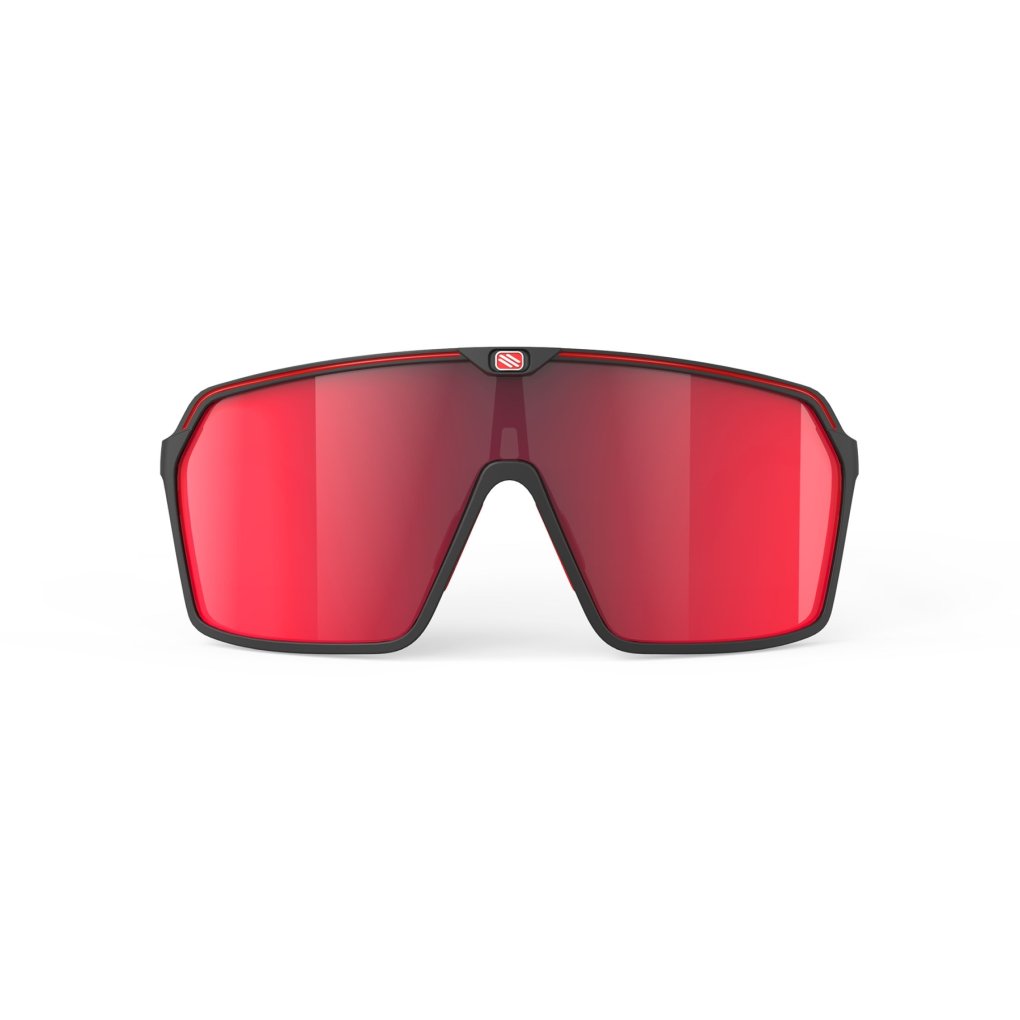 Rudy Project Spinshield Glasses - Black Matte/Multilaser Red