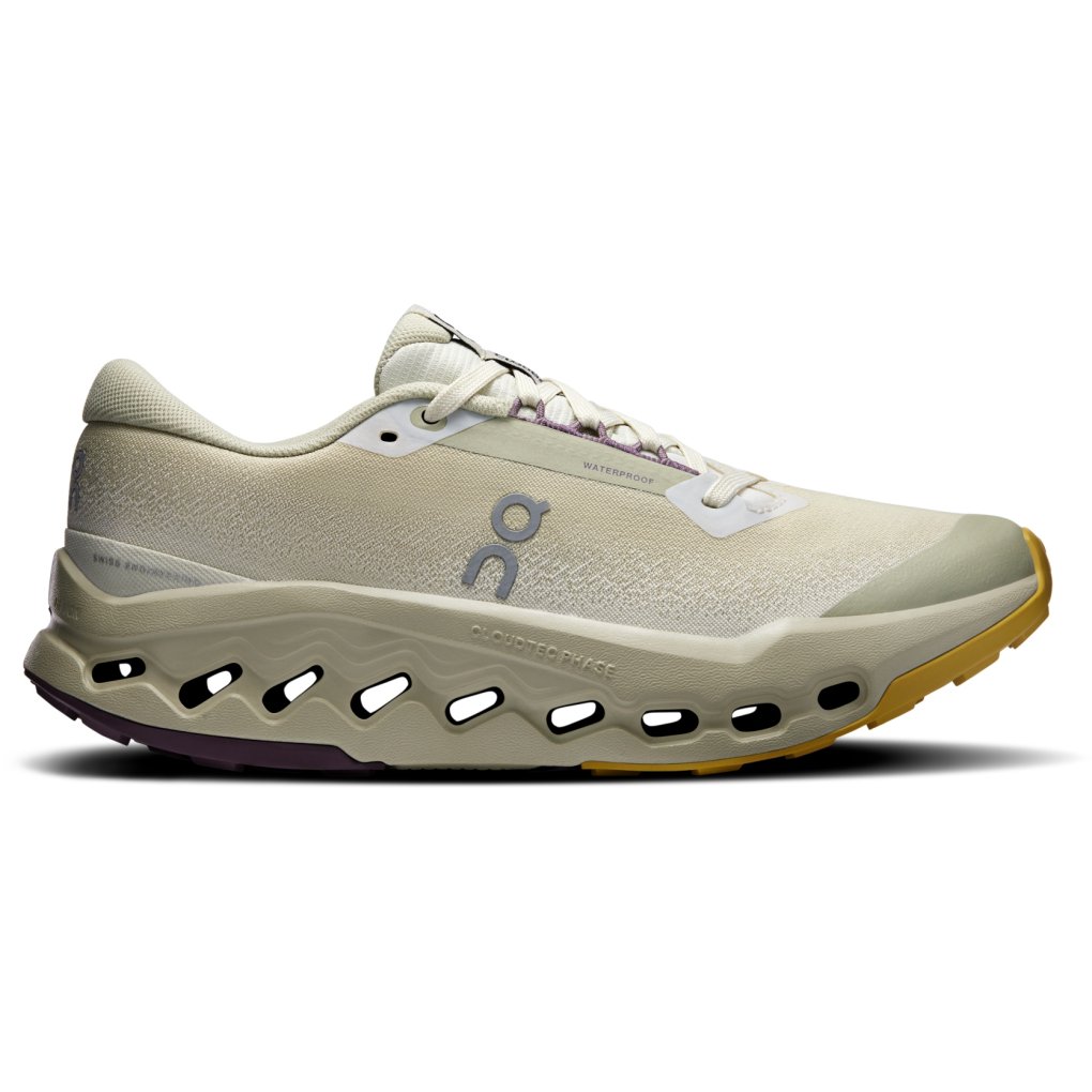 On Cloudsurfer Trail 2 Waterproof Running Shoes Women - Ghost | Chalk