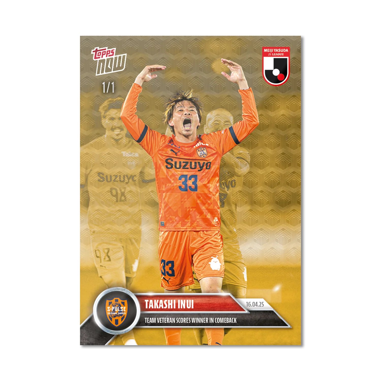 Takashi Inui - 2025 J.League® Topps NOW® - Card 13