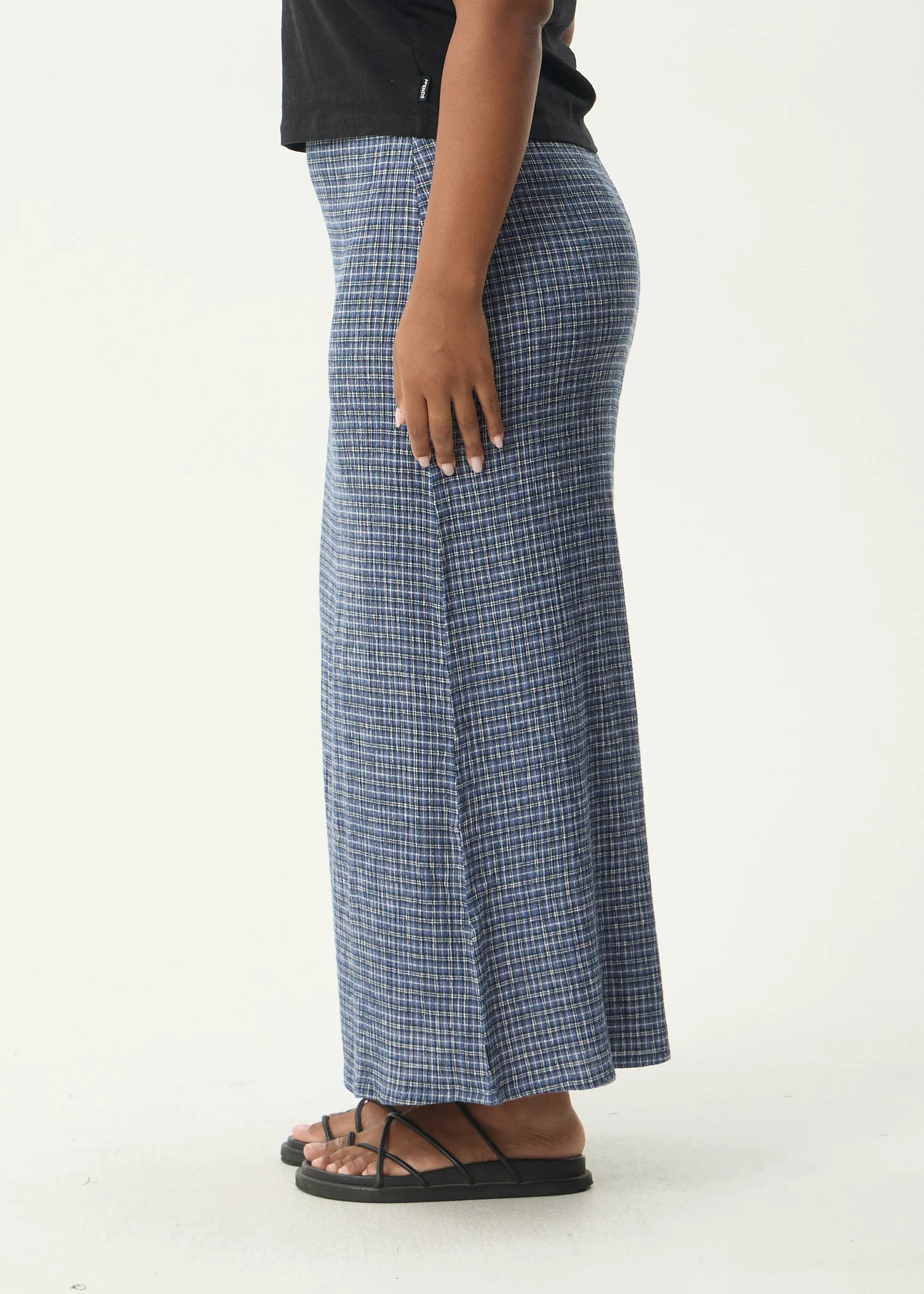 AFENDS Womens Lita - Seersucker Maxi Skirt - Shipwreck Marlin