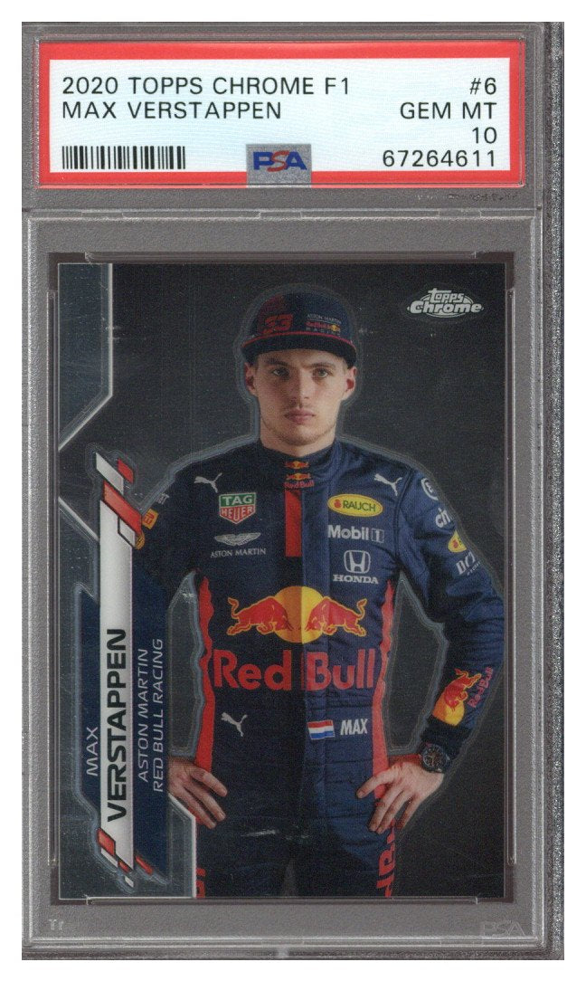 2020 Topps Chrome F1 Max Verstappen #6 PSA 10