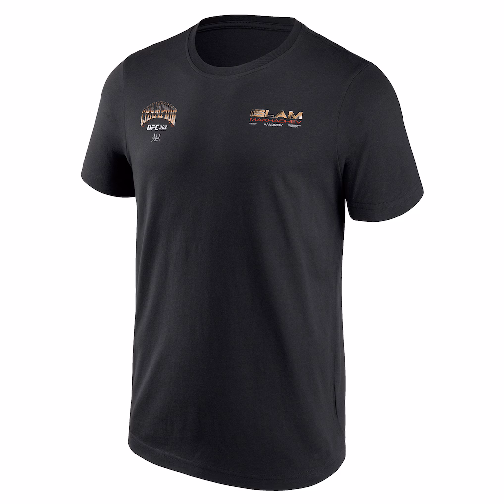 UFC Islam Makhachev UFC 322 Welterweight Champion T-Shirt - Black - Mens