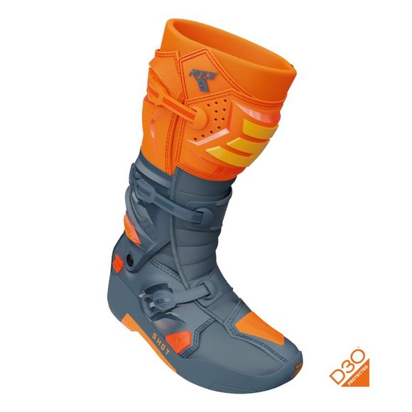 Shot RACE 8 2024 cross boots - Gray / OrangeRef: SO2445