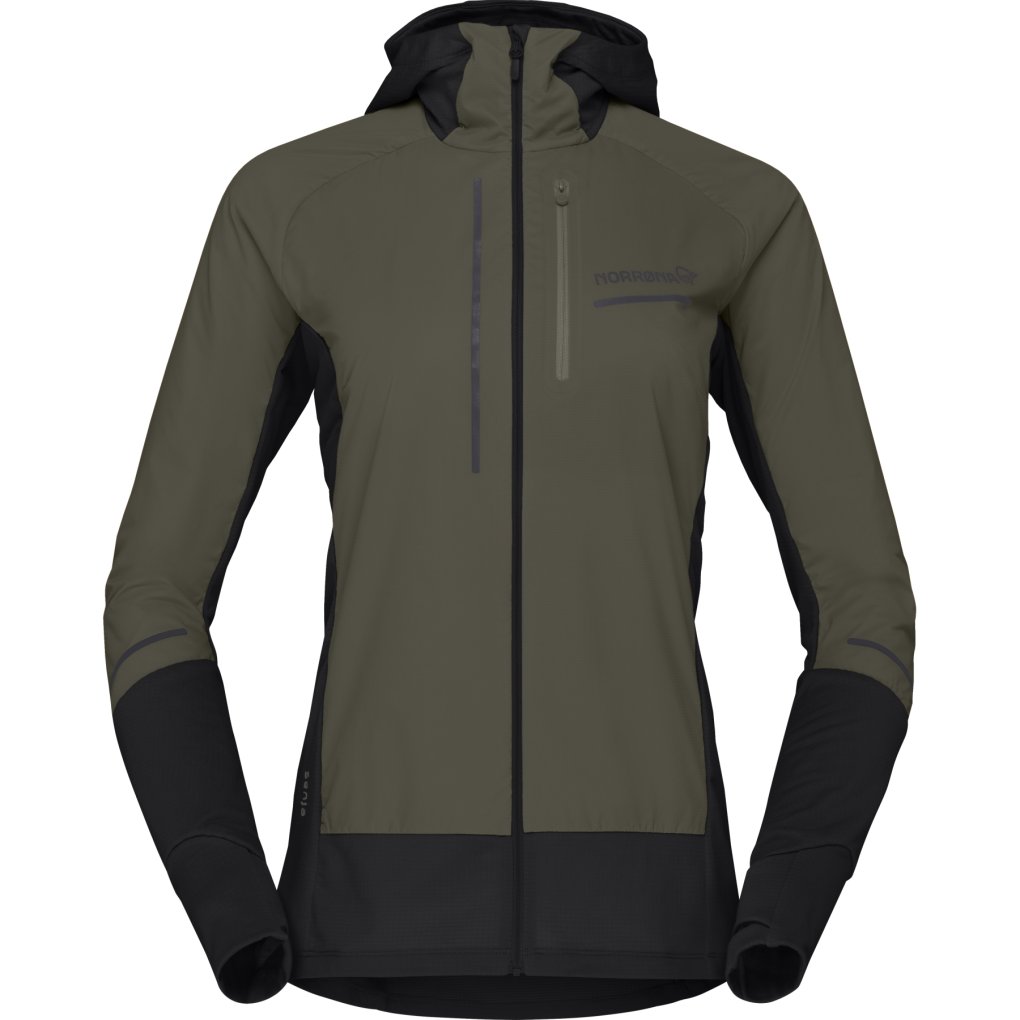 Norrona senja Alpha90 Zip Hood Jacket Women - Olive Night