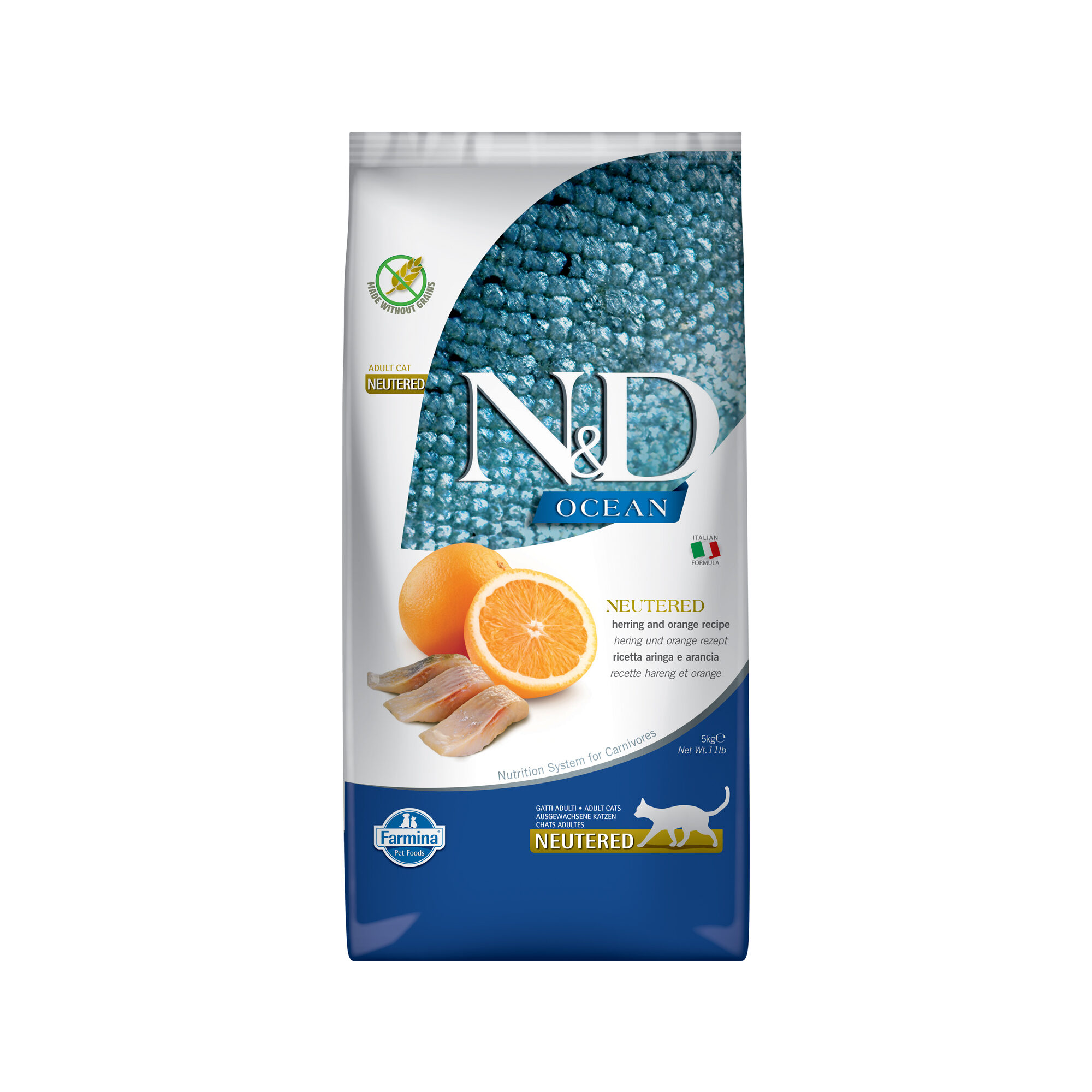 Farmina N&D Ocean Neutered Cat - Herring & Orange - 5 kg