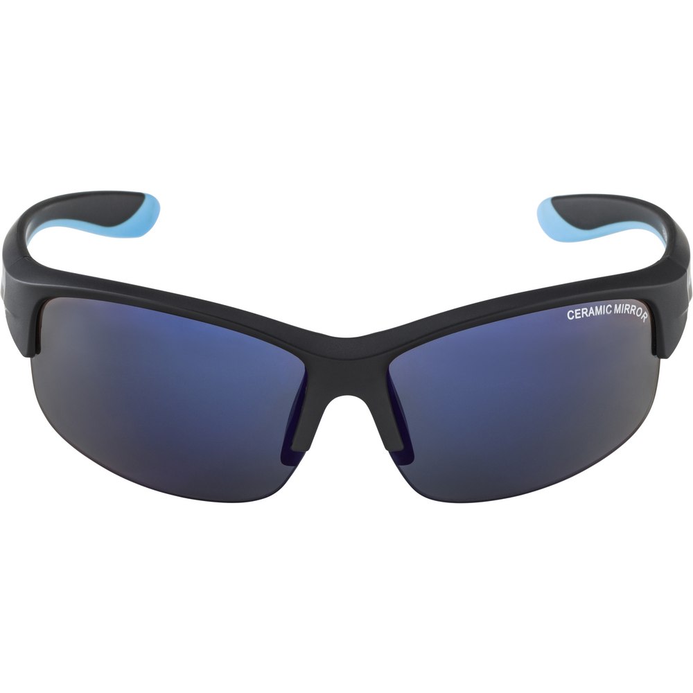 Alpina Flexxy Youth HR Glasses Kids - black matt-blue / blue mirror