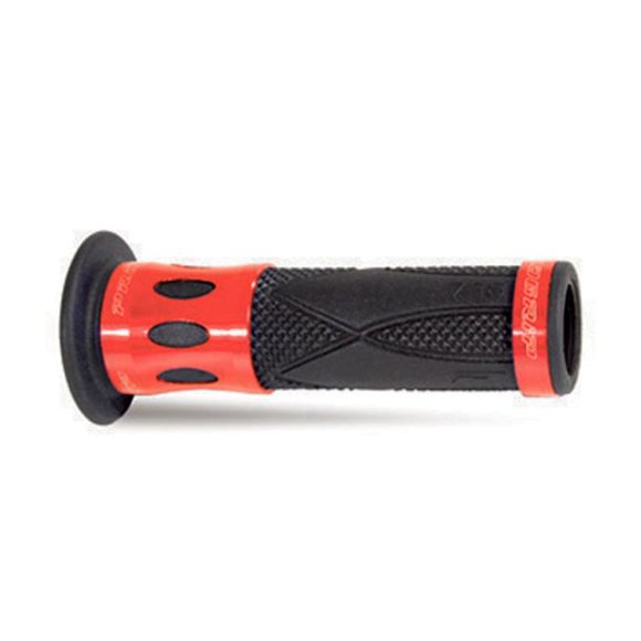 Progrip 728 Handlebar Grips – Black/Red Aluminum, 22/25mm Universal - Black/GrayRef: Prg0341 / 728Nr