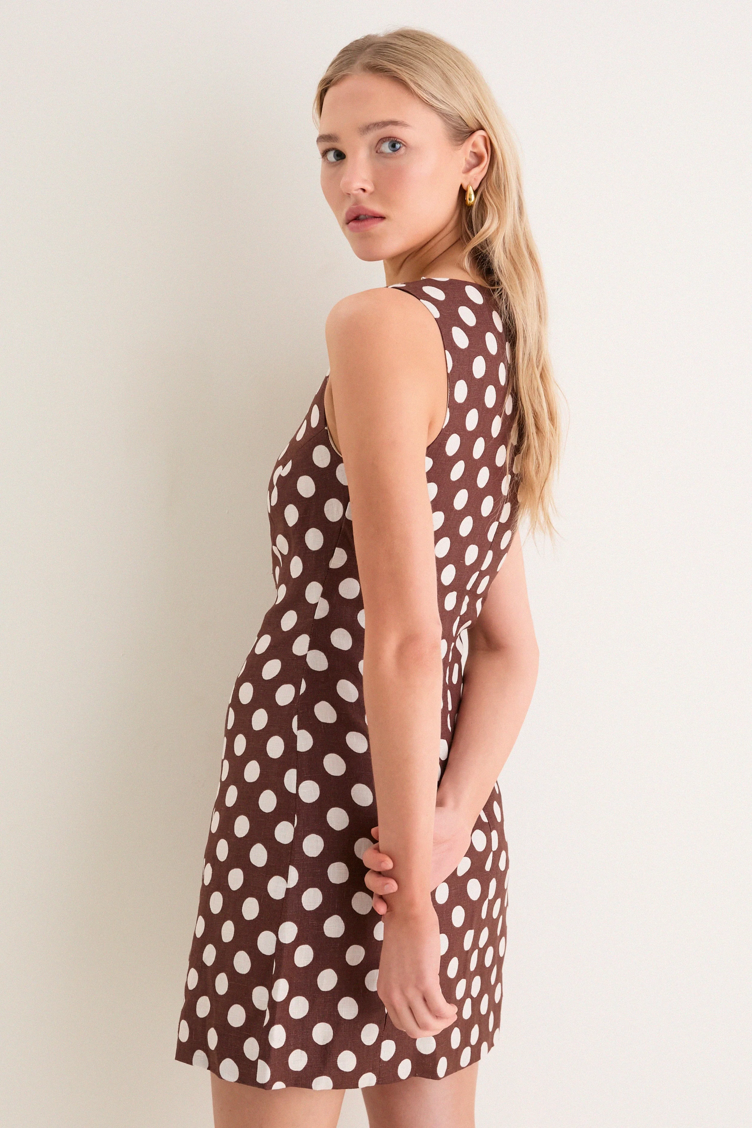 Cioccolato Dot Lydie Mini Dress