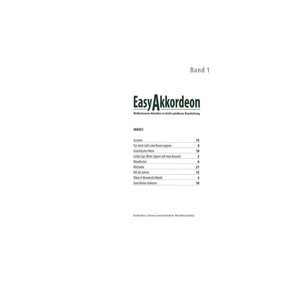 Edition Walter Wild Easy Akkordeon 1 – Thomann Ireland