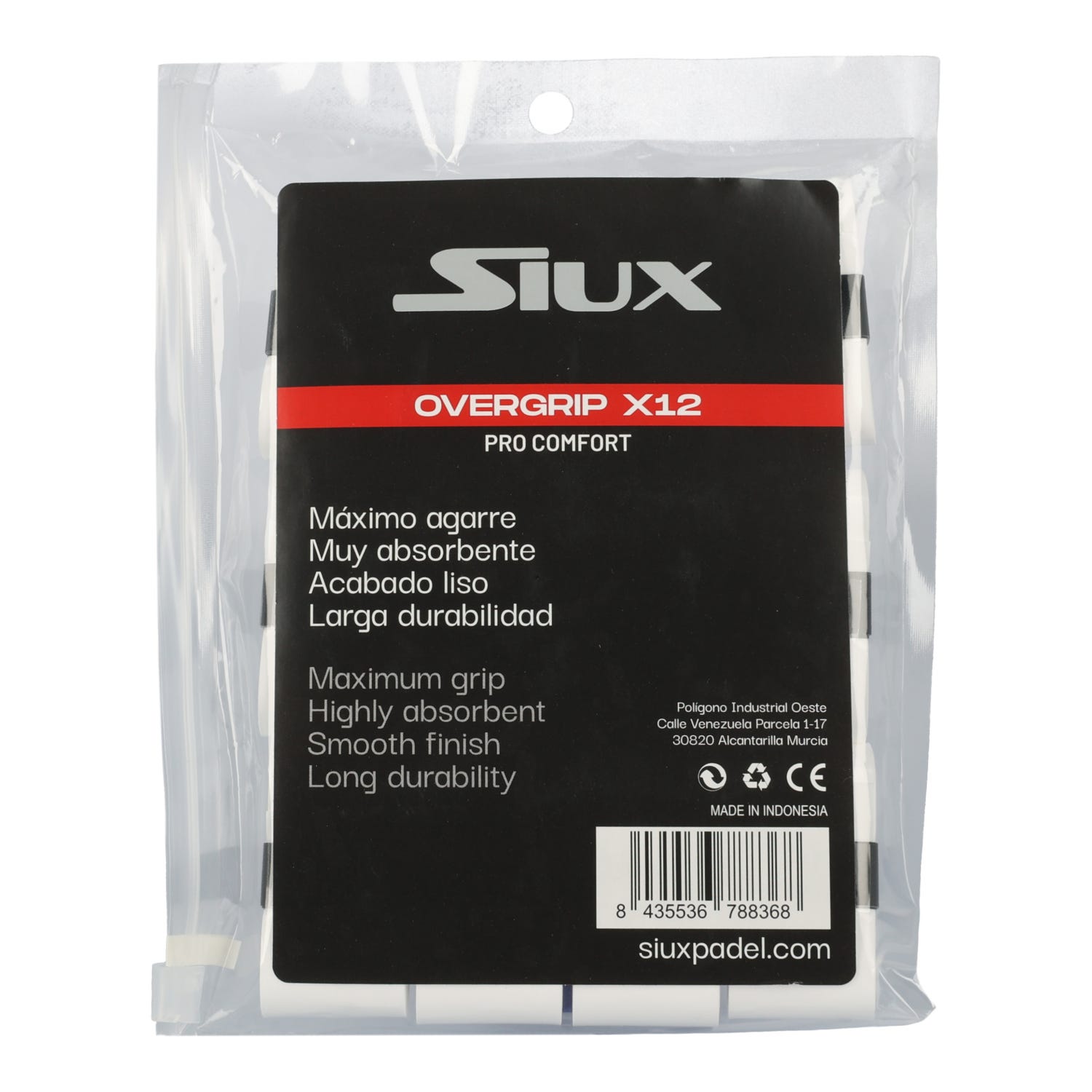 OVERGRIP SIUX PRO COMFORT X12 WHITE