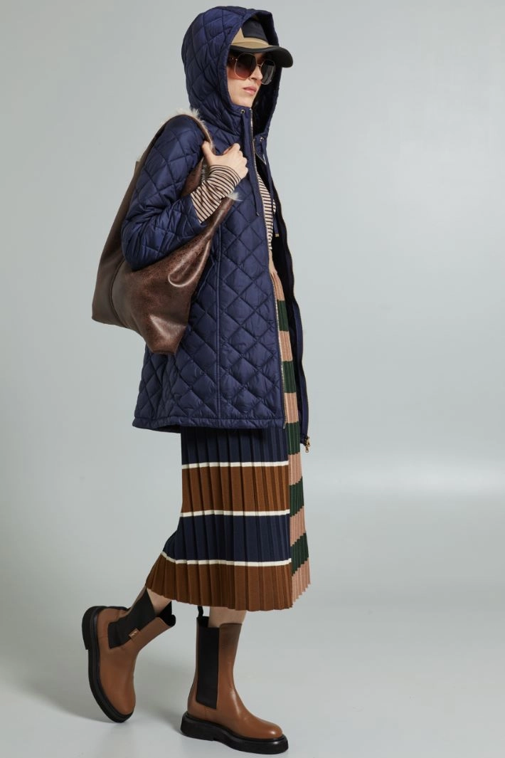 Padded jacket with zip - NIGHT BLUE