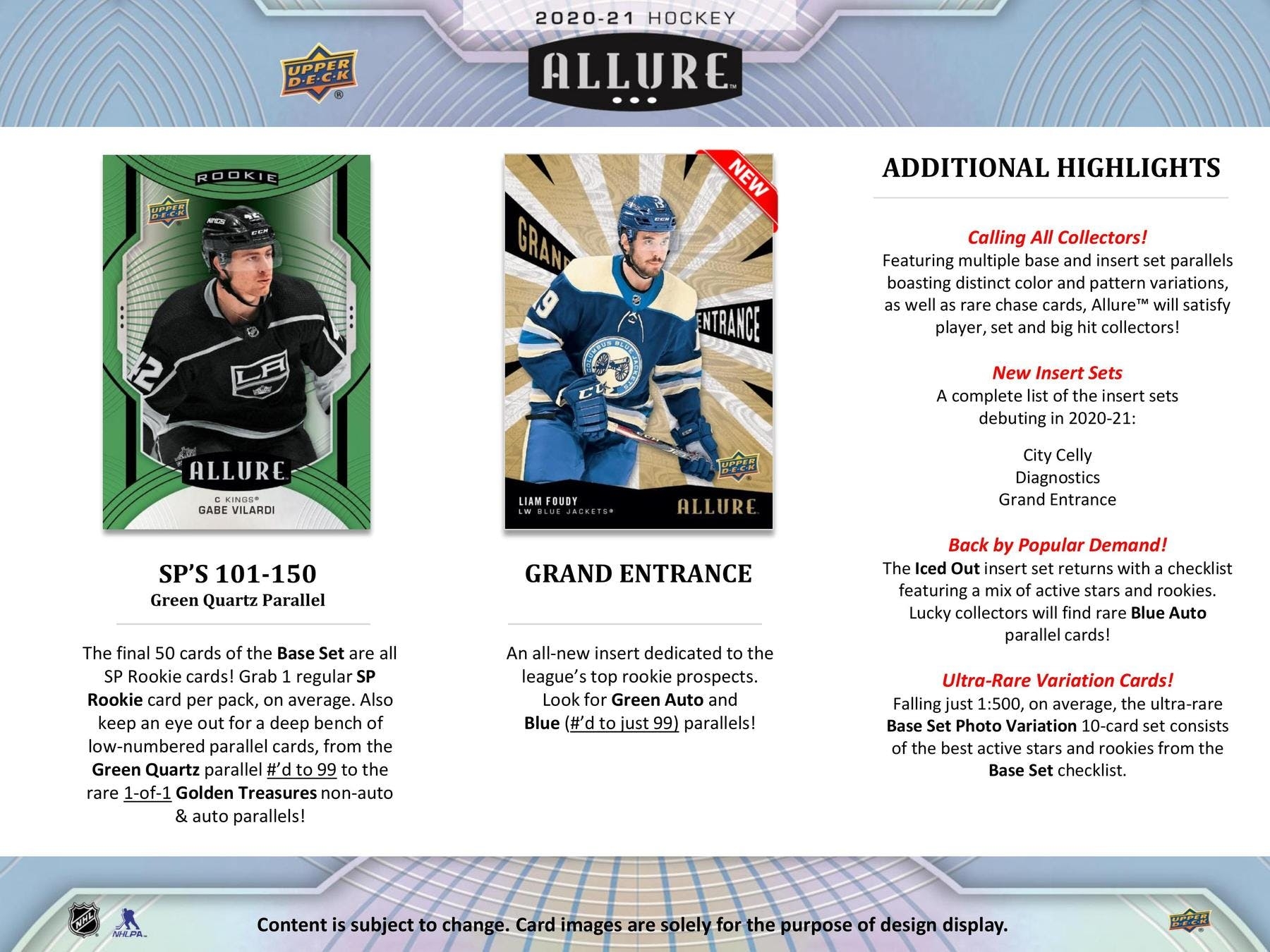 2020/21 Upper Deck Allure Hockey Hobby Box NHL