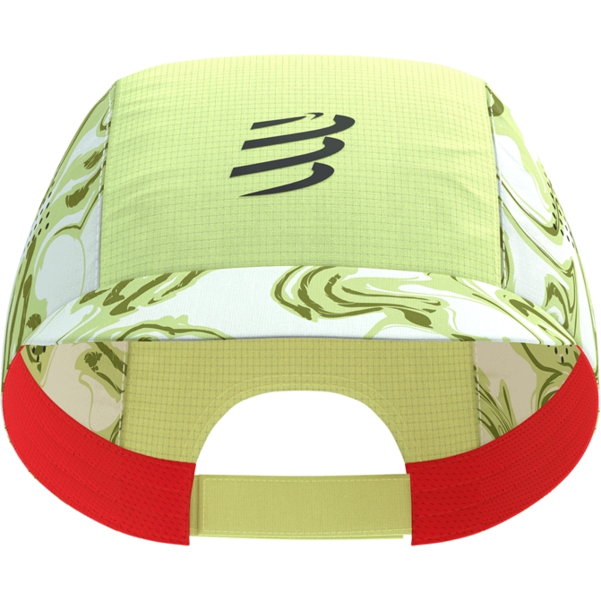 Compressport Pro Racing Cap - green camo/fluo red