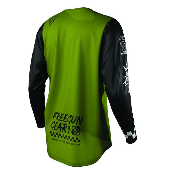 Shot by Freegun DEVO SPEED 2.0 cross jersey - KHAKI 2021 - Green / BlackRef: FRG0333
