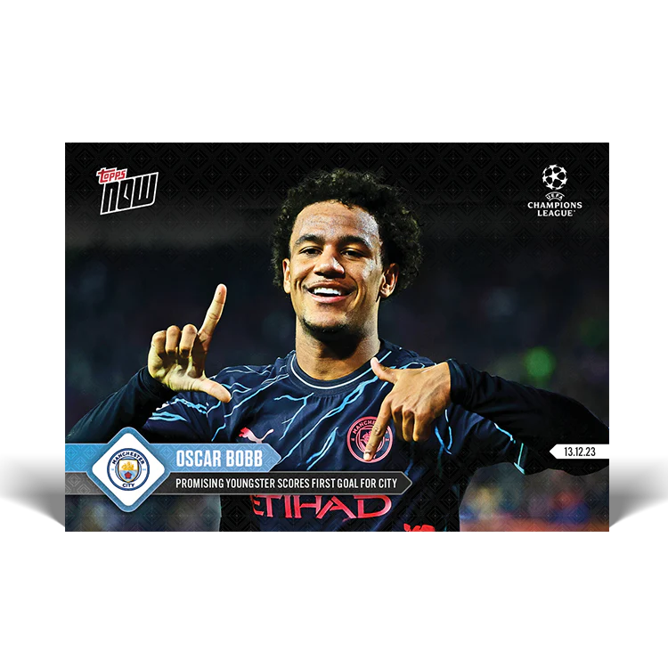 Topps UK - Oscar Bobb - Promising youngster scores first goal for City - UCL TOPPS NOW® Card #81