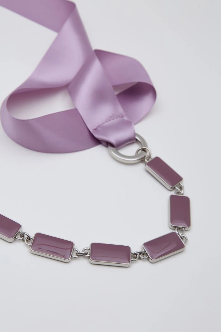 Enamelled-chain belt - LILAC