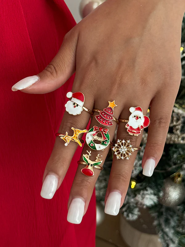 7 Pcs Geometric Rings Accessories