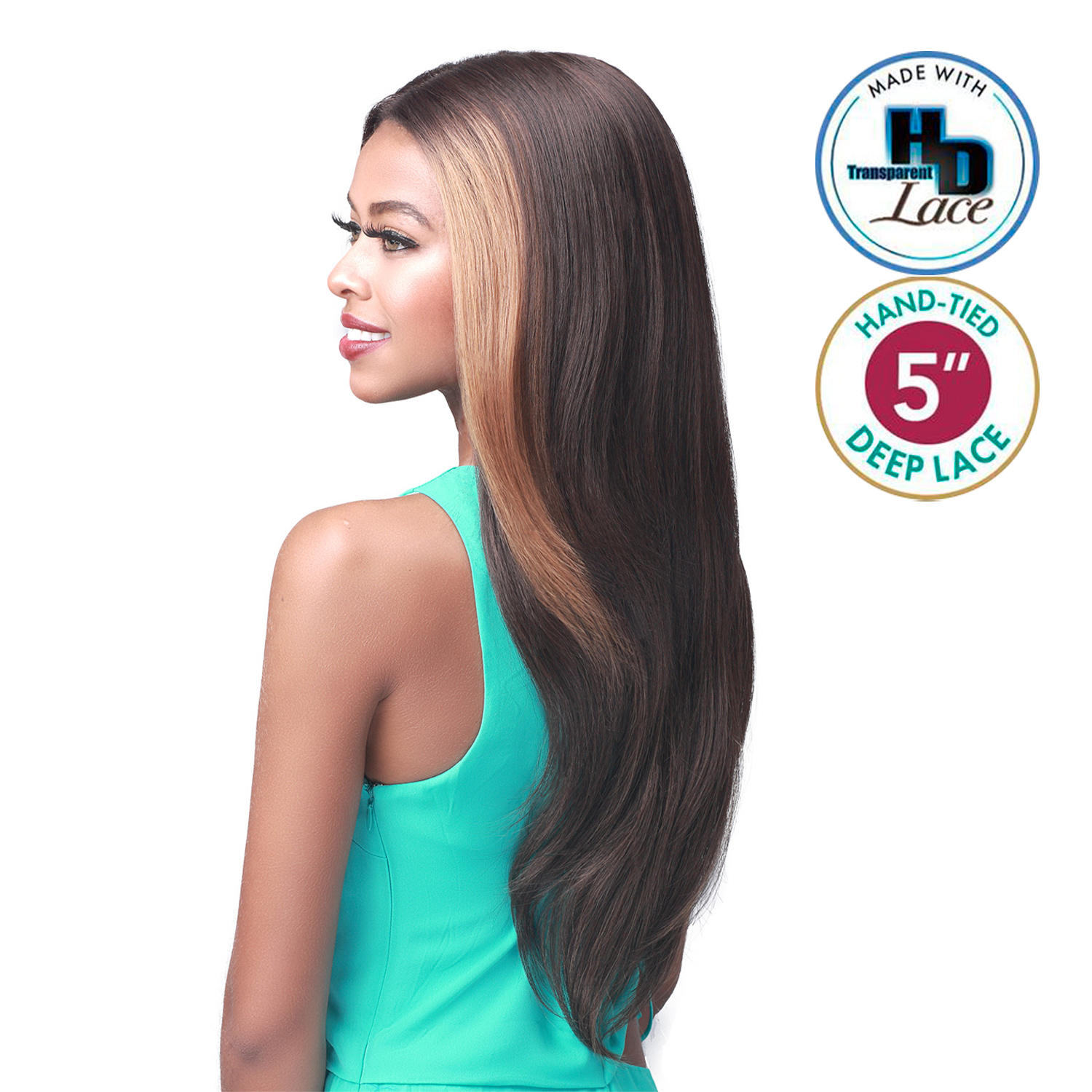 Bobbi Boss Human Hair Blend HD Lace Front Wig MOGLWJB24 J-Body 24