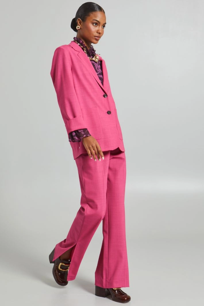Blazer with patch pockets - FUCHSIA