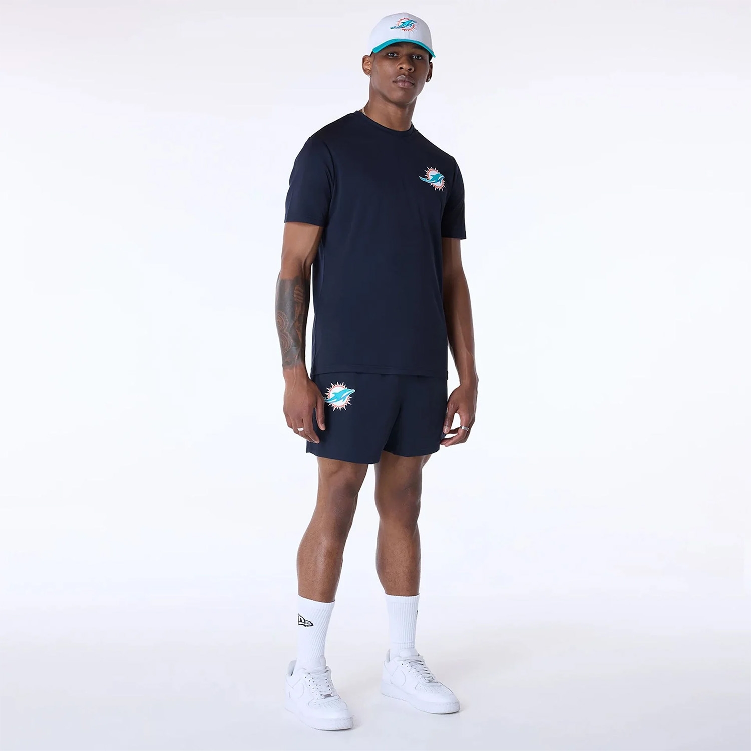 Miami Dolphins New Era Performance NFL Shorts Navy