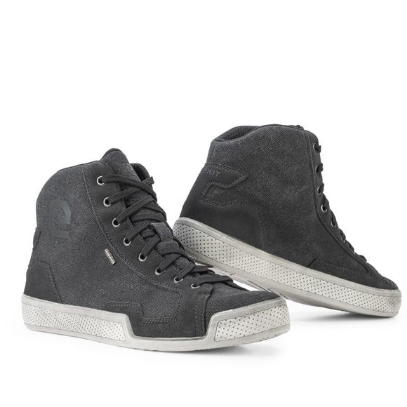 Eleveit ANTIBES WATERPROOF CANVAS Motorcycle Riding Shoes - BlackRef: ELE0021