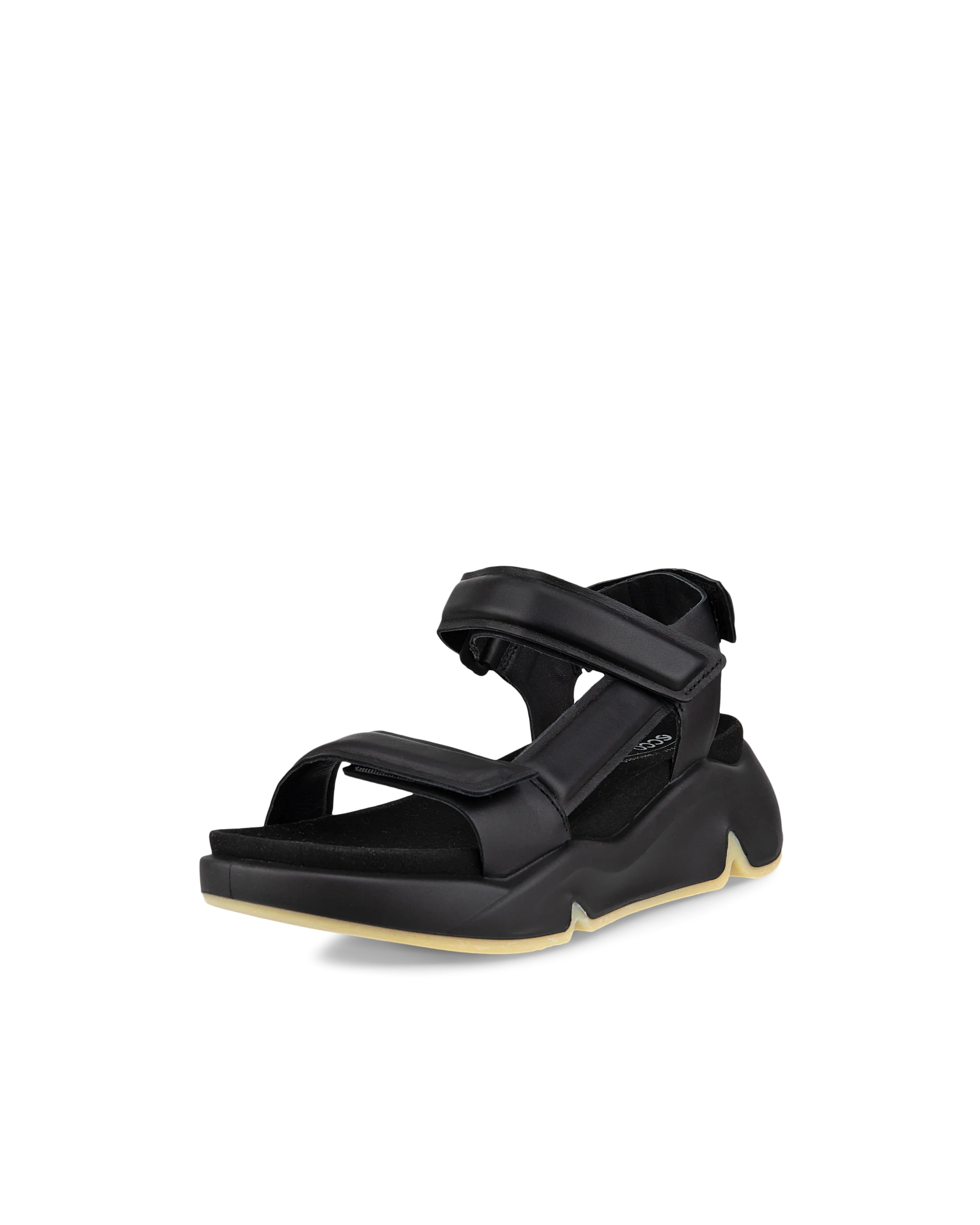 ECCO CHUNKY SANDAL Damen Ledersandale mit Plateau Schwarz