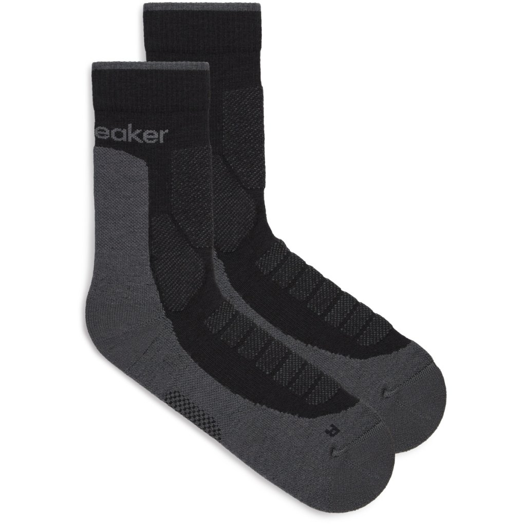 Icebreaker Merino Hike+ Heavy Crew Socks Men - Black/Obsidian