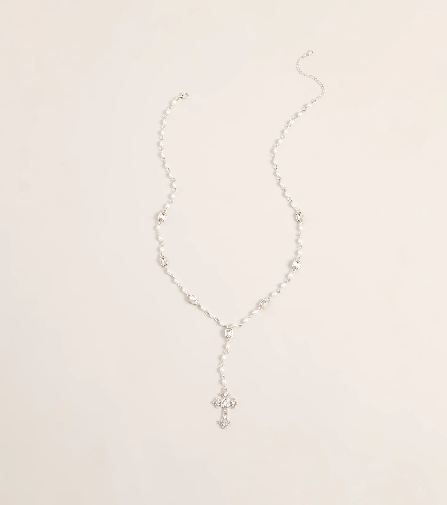 Charm Check Cross Necklace