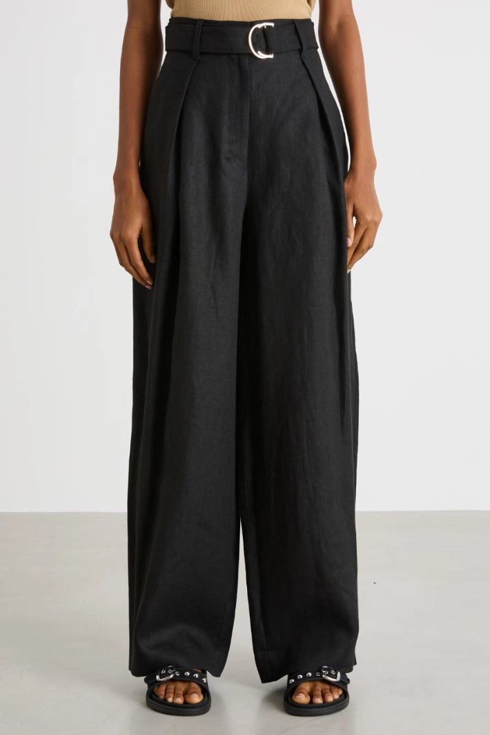 Heavyweight canvas trousers - BLACK