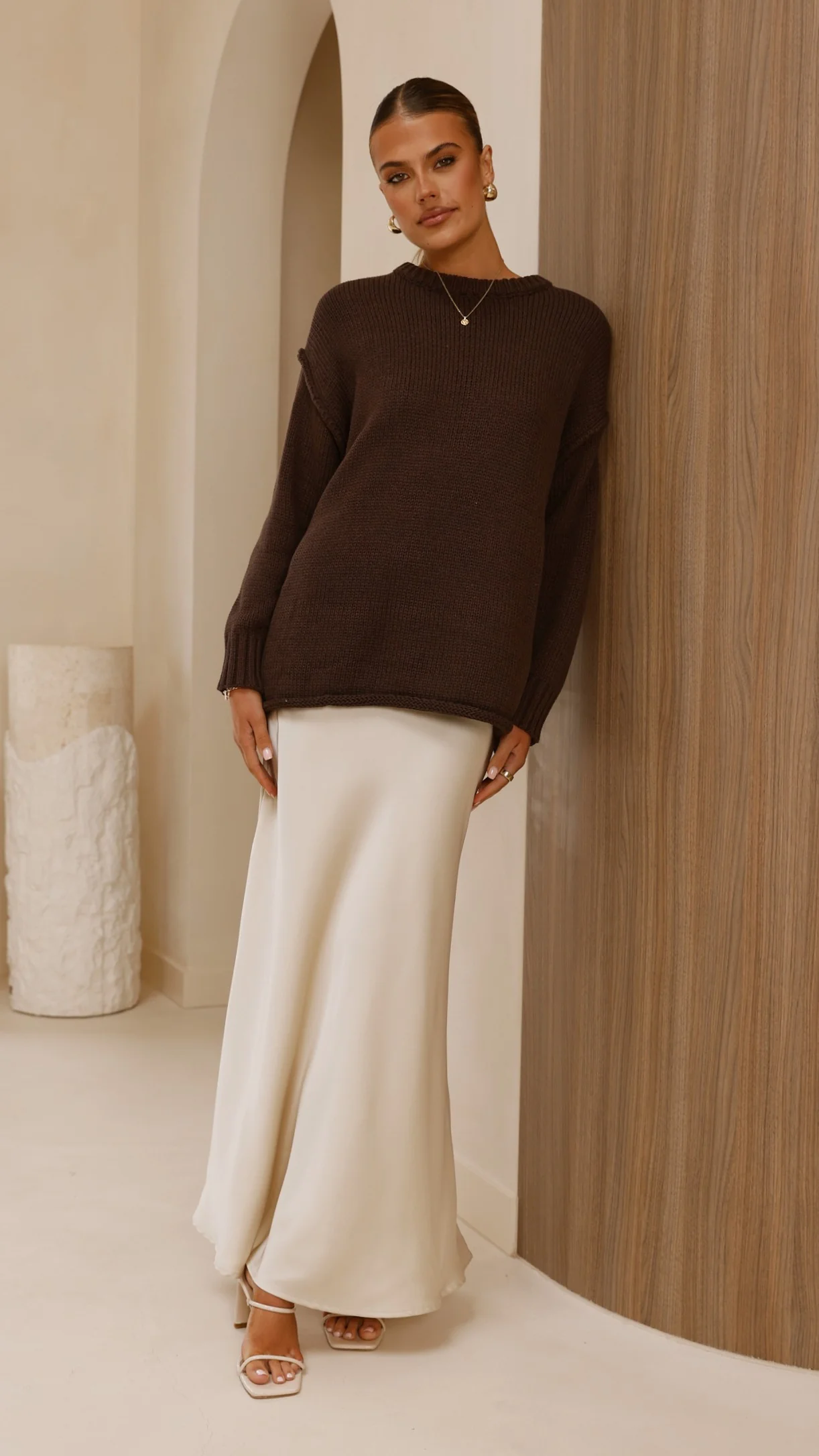 Delvine Knit Jumper - Chocolate