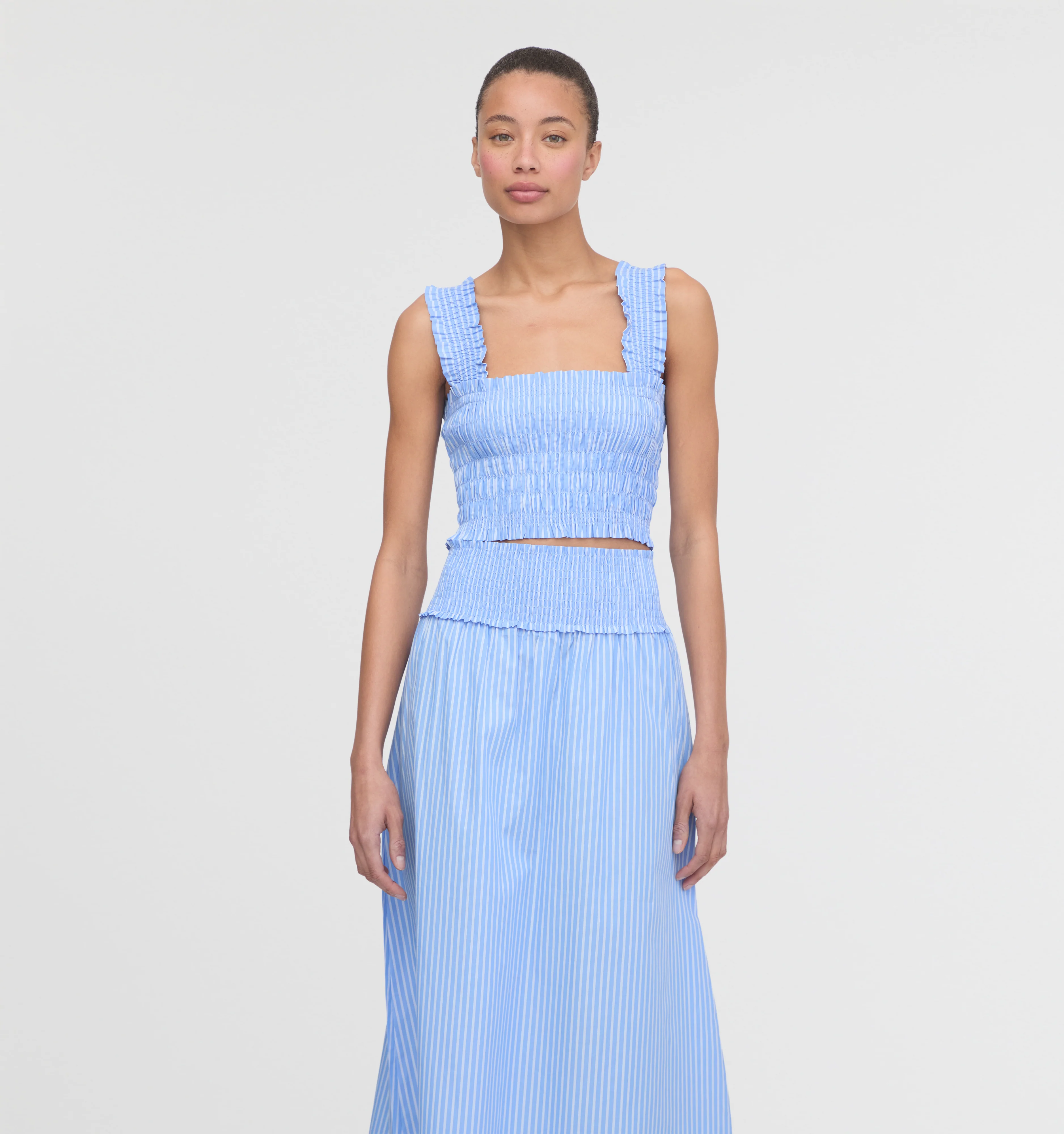 The Azalea Nap Top - Blue Stripe