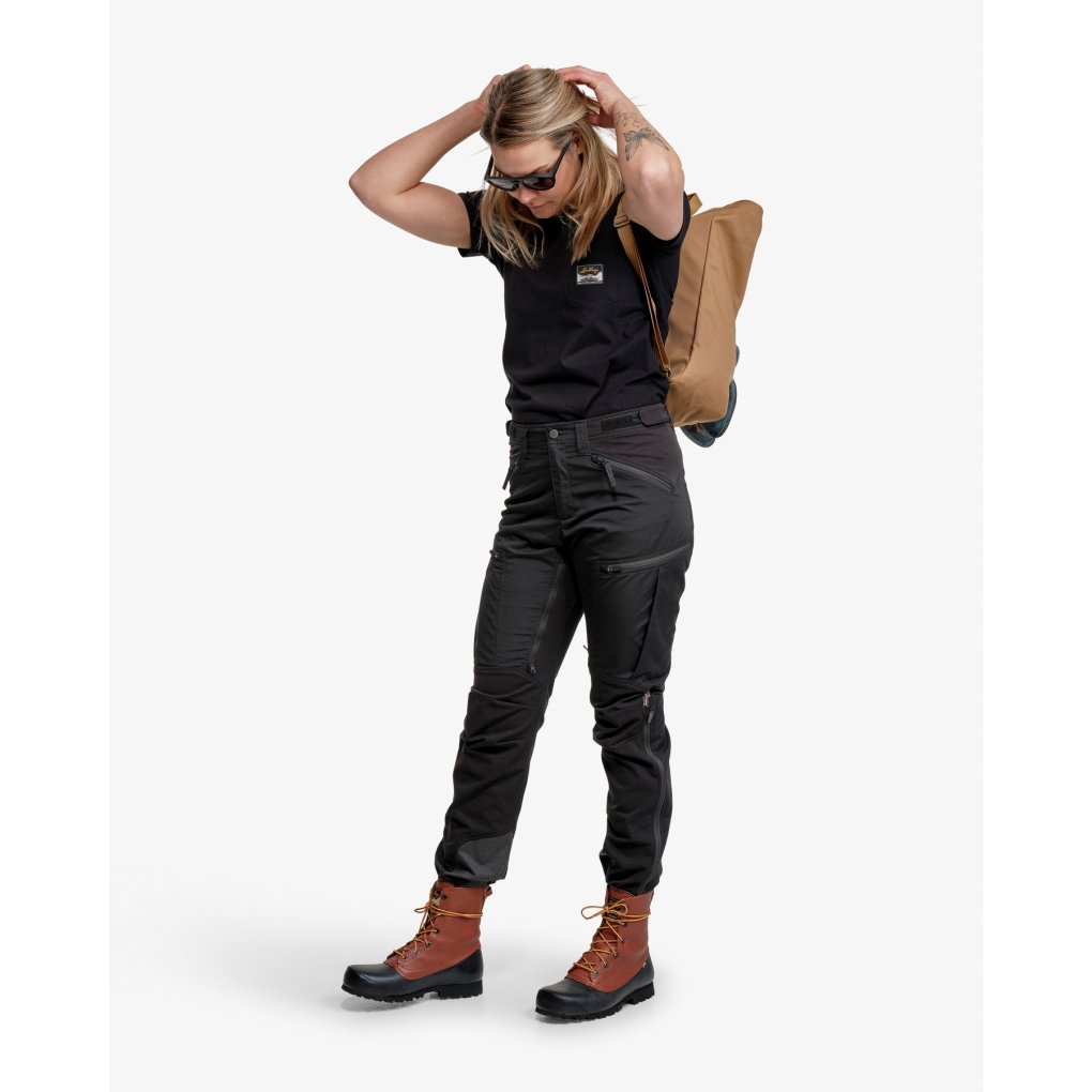 Lundhags Makke High Waist Curved Pant Women - Forest Green/Black 62010