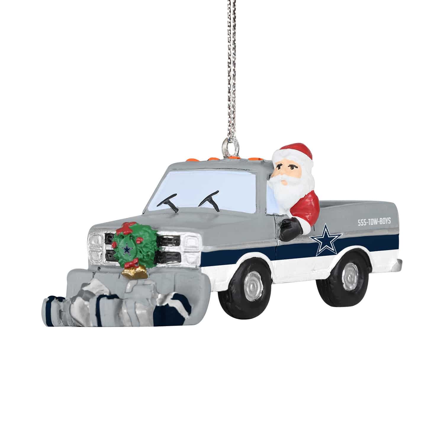 Dallas Cowboys NFL Snow Plow Truck Christmas Ornament