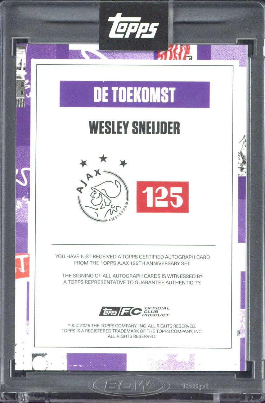2025 Topps Ajax 125 Years Wesley Sneijder Autograph /25