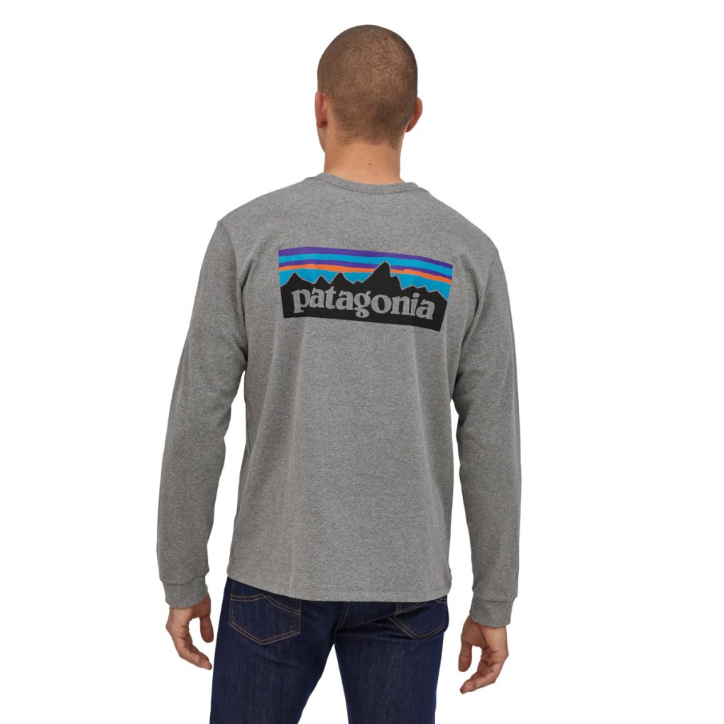 Patagonia P-6 Logo Responsibili-Tee Longsleeve Shirt Men - Gravel Heather