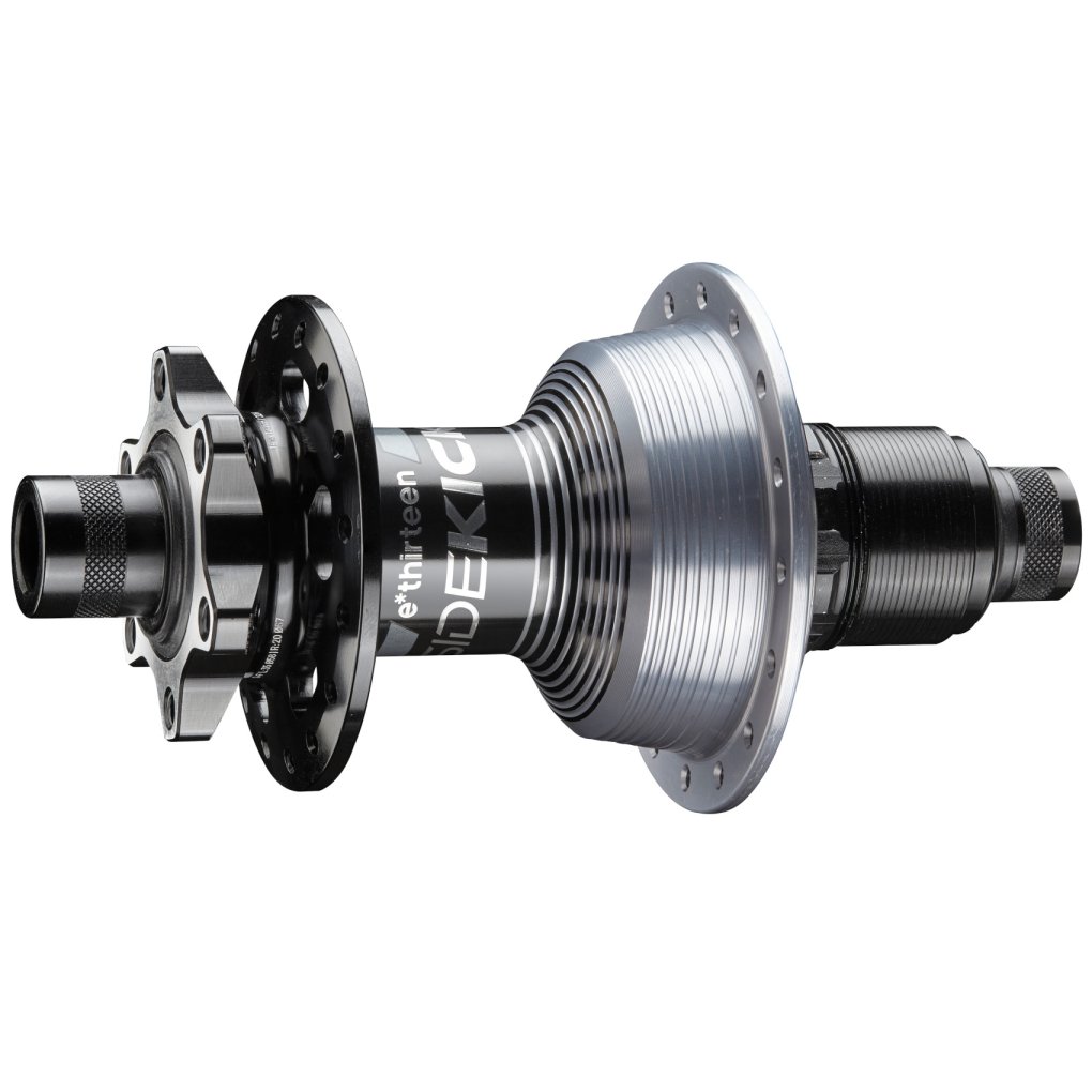 e*thirteen Sidekick Rear Hub - 6-Bolt | 12x148mm Boost - XD - black/sterling silver