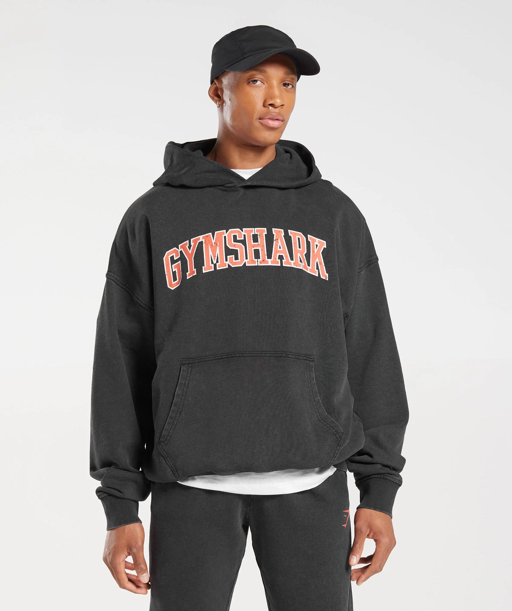Collegiate Hoodie Black/Acid Wash