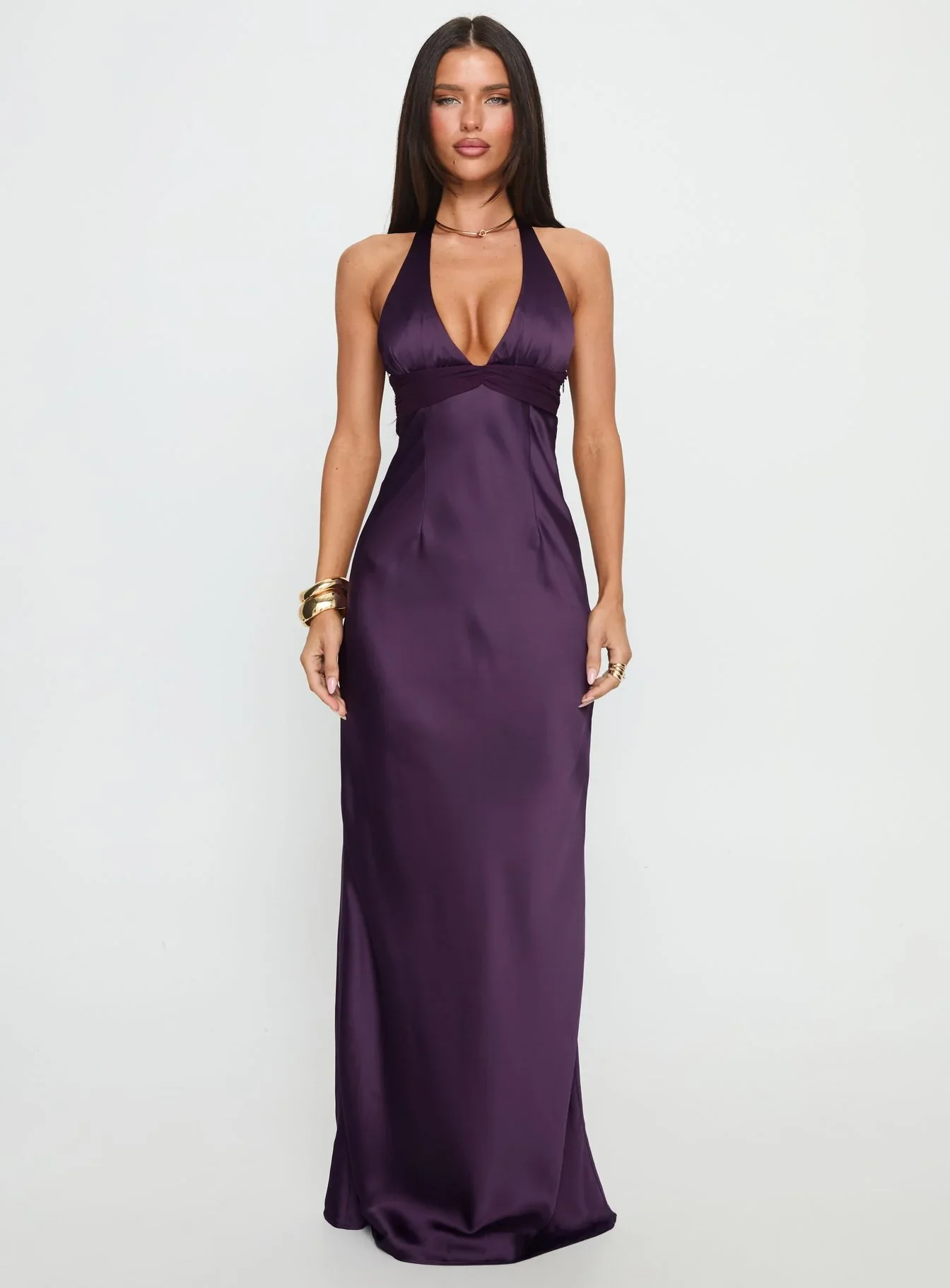 Odyssa Halter Maxi Dress Purple