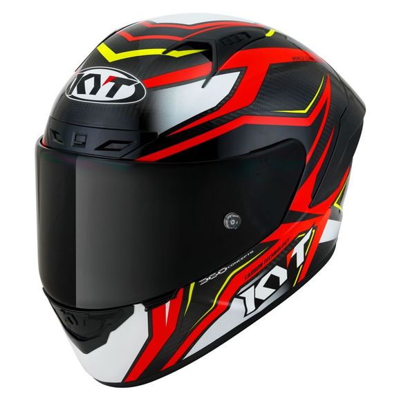 Full-Face Helmet KYT NZ-RACE CARBON STRIDE - Red / WhiteRef: KYT0138