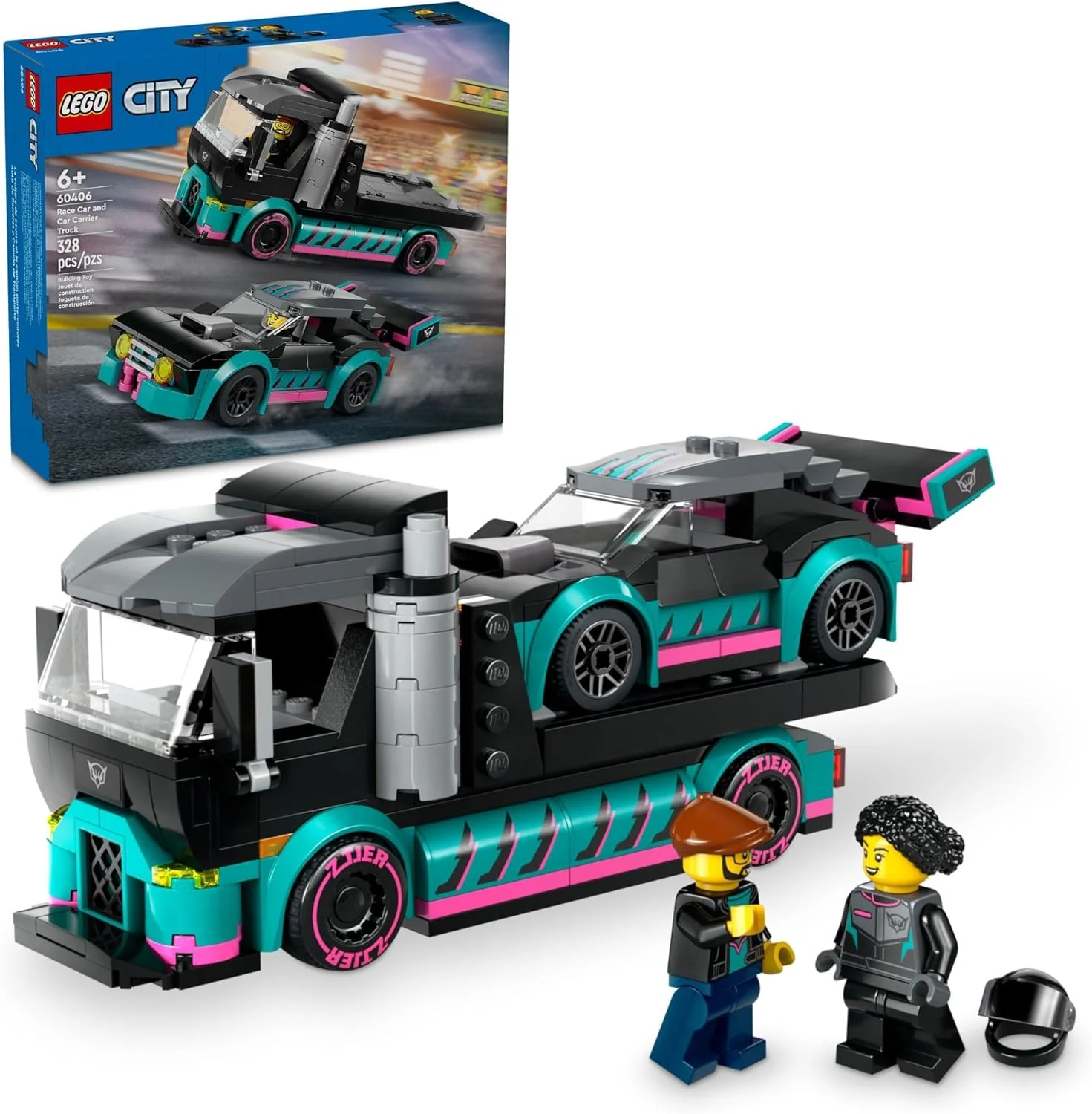 60406 Race Car and Car Carrier Truck LEGO