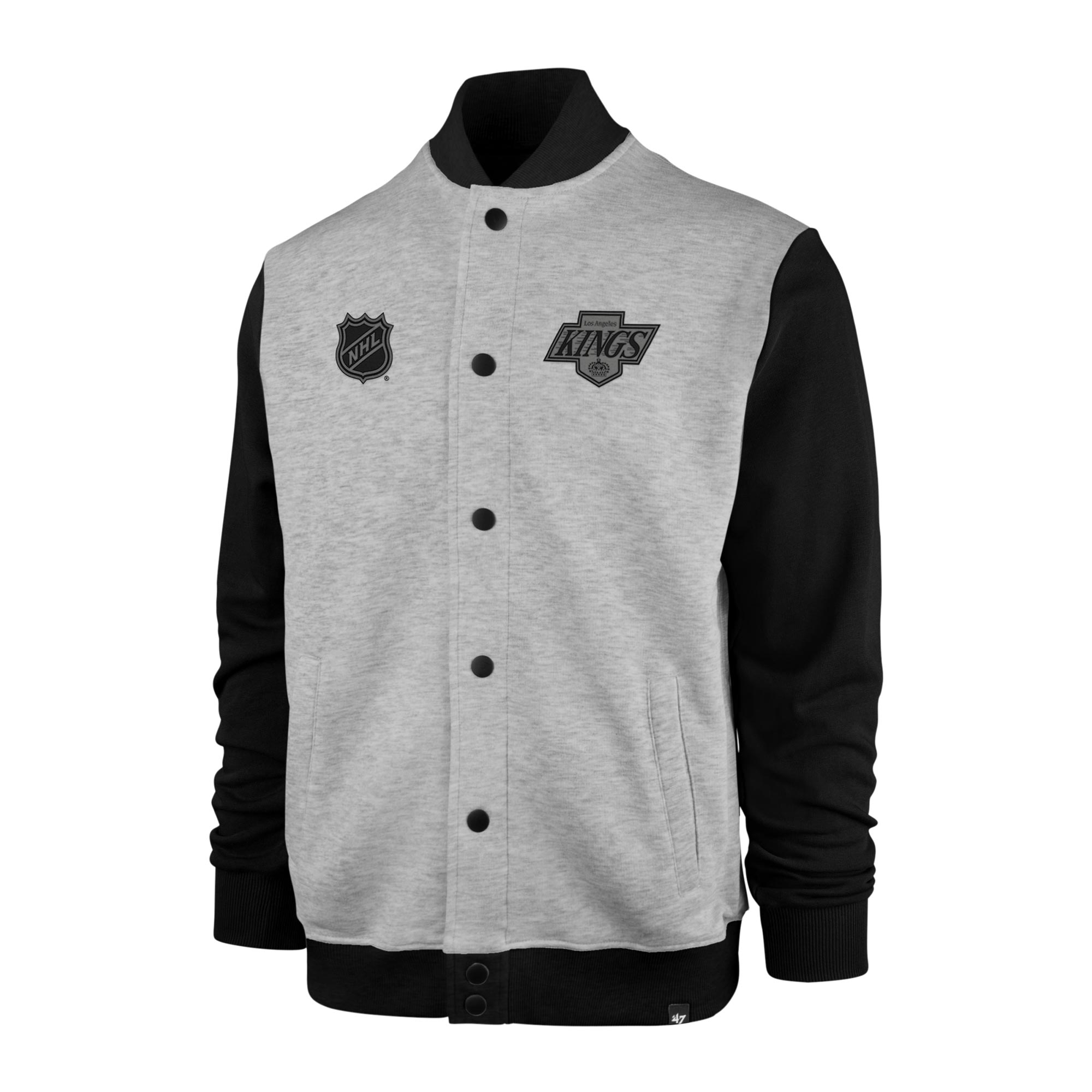 Los Angeles Kings Vintage '47 Burnside Hockey Letterman Track Jacket