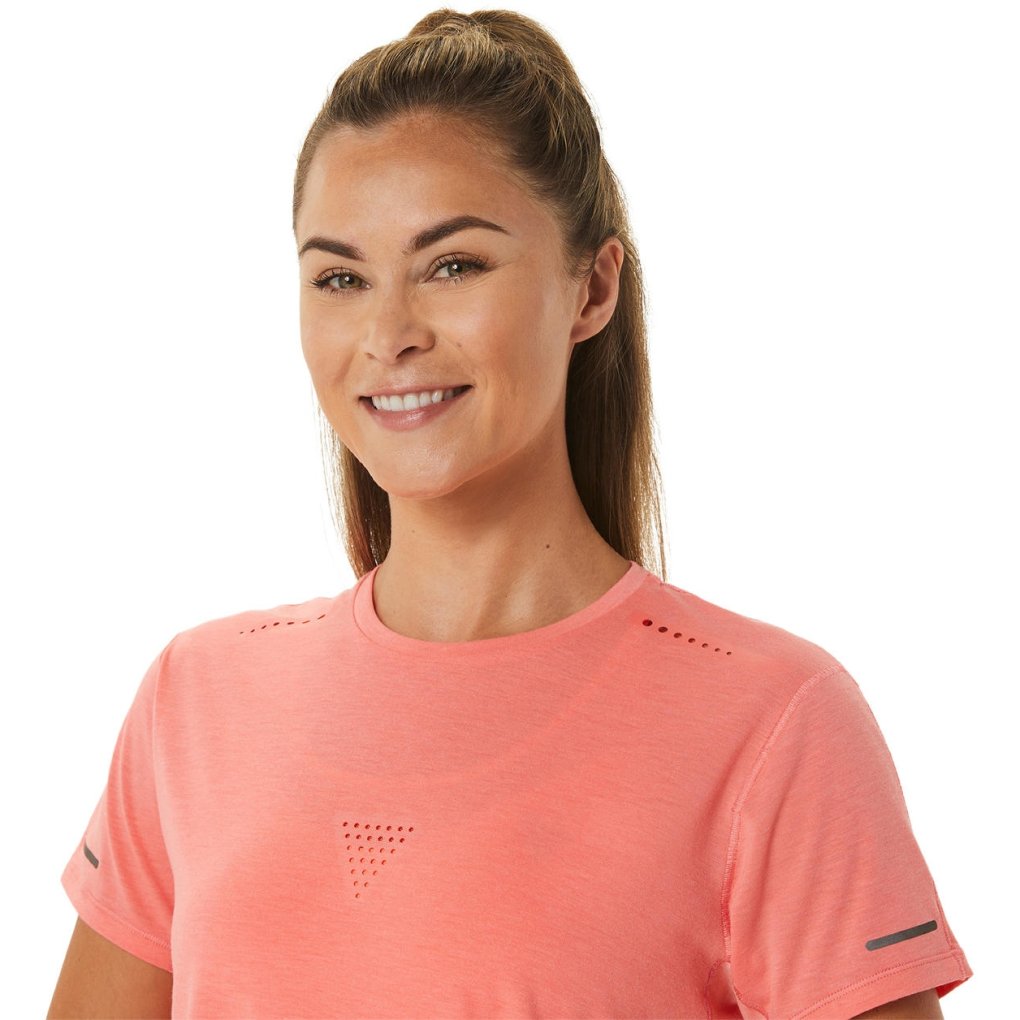 asics Metarun Shortsleeve Top Women - papaya/guava