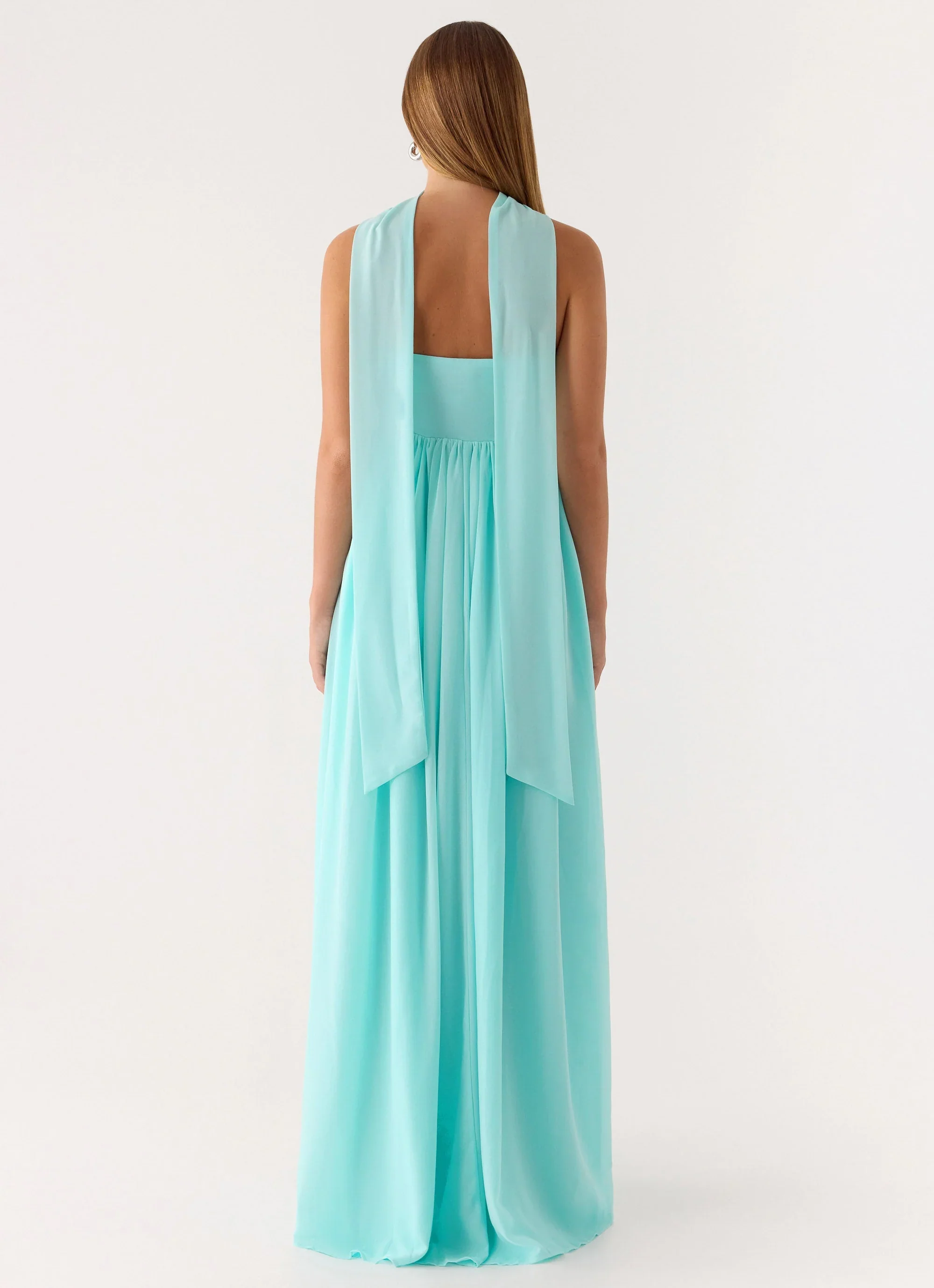 Celestino Scarf Maxi Dress - Aqua
