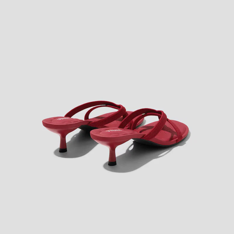 Round-Toe Kitten-Heel Sandals (Emeline)
